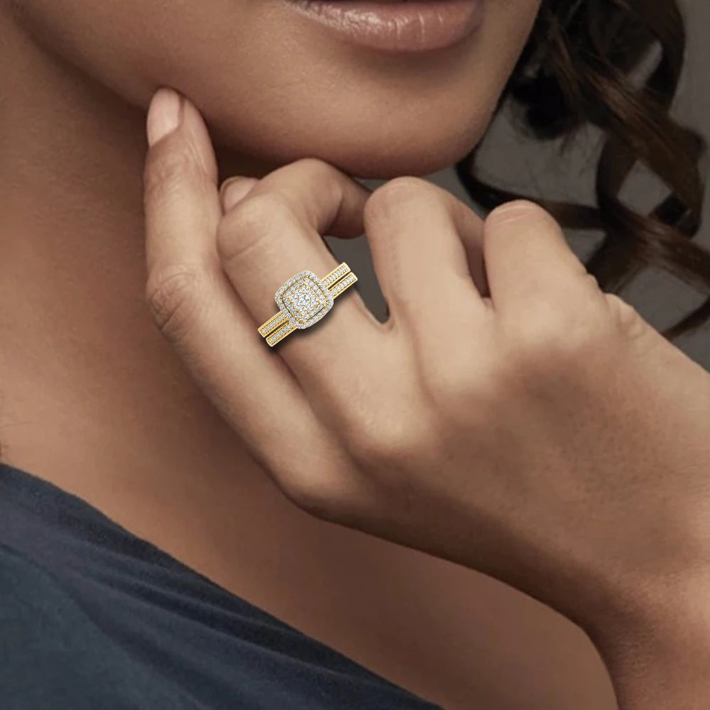 Anel Antonietta – Elegância Brilhante em Ouro 18K