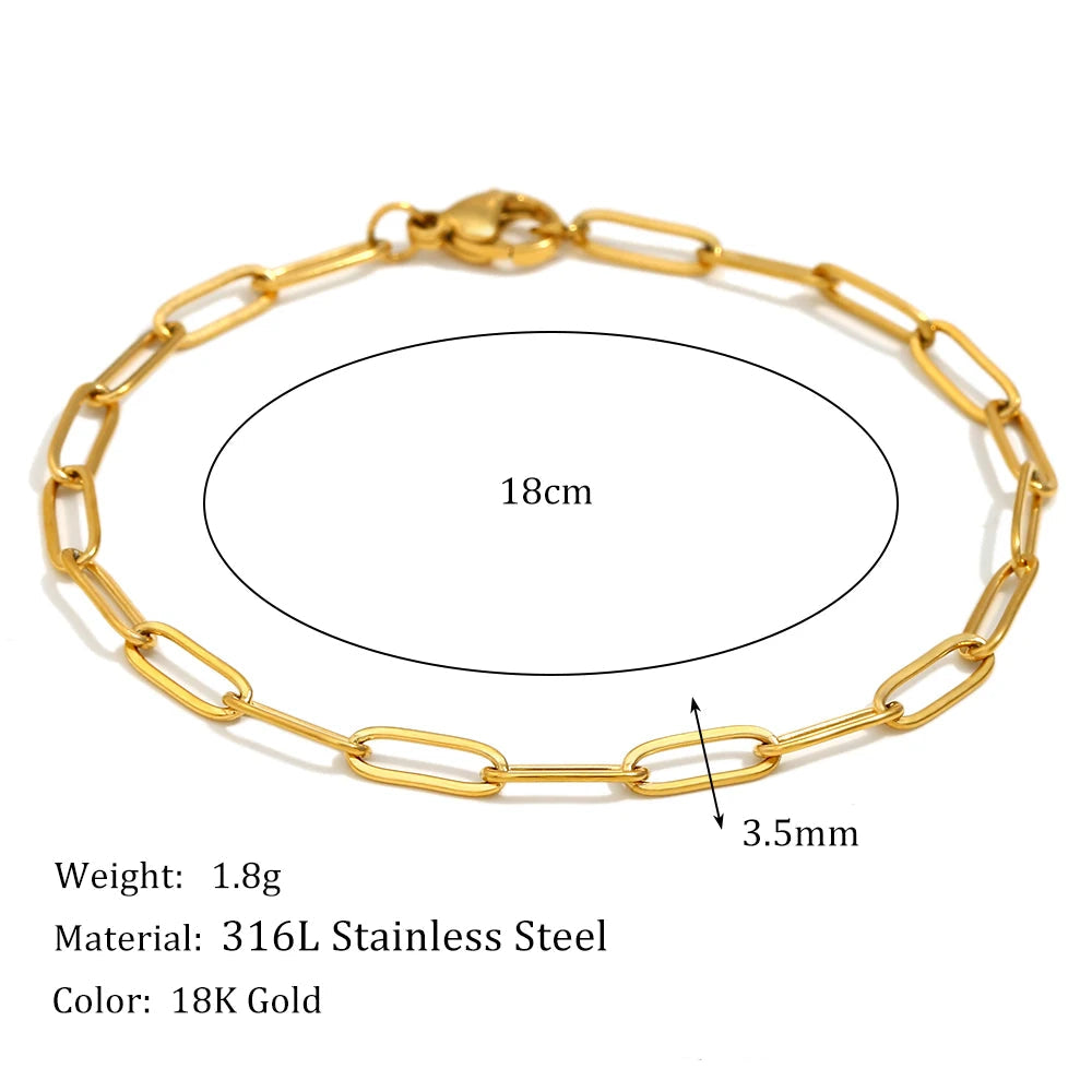 Pulseira Alice – Elegância Dourada em Corrente de Elos