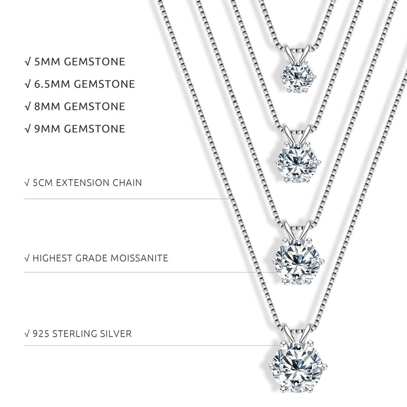 Colar Rosalba – O Encanto da Moissanite em Prata 925