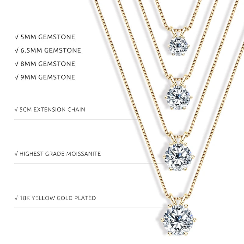Colar Rosalba – O Encanto da Moissanite em Prata 925