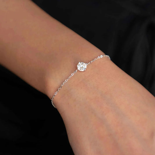 Pulseira Elena – Elegância e Brilho da Moissanita em Prata 925