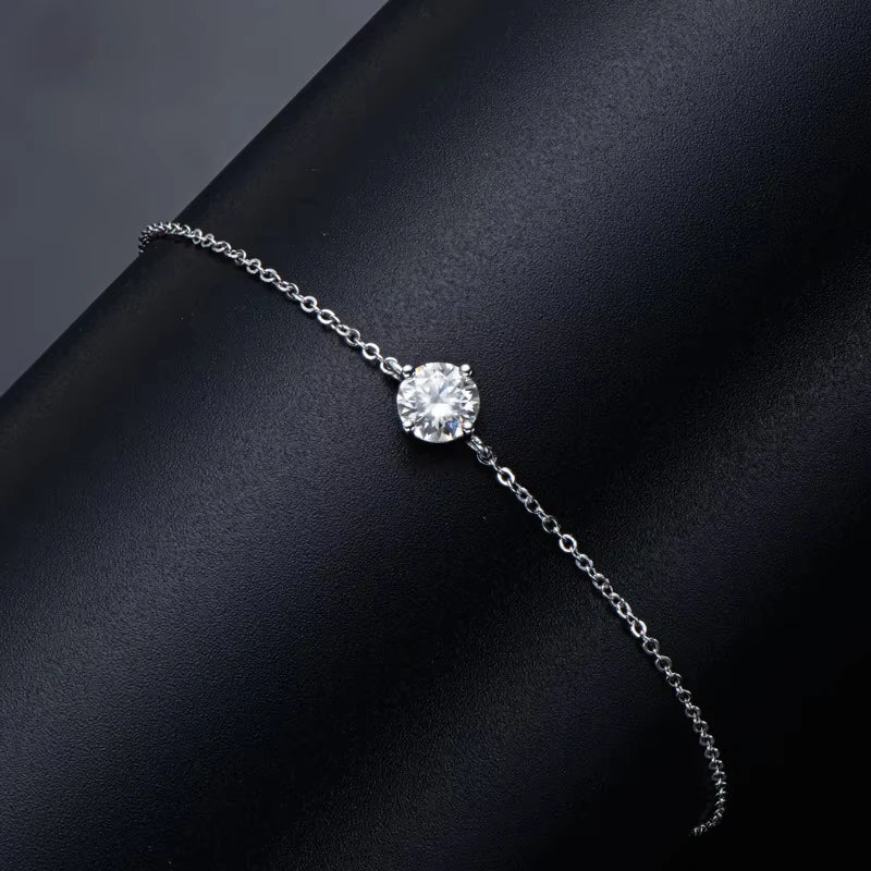 Pulseira Elena – Elegância e Brilho da Moissanita em Prata 925